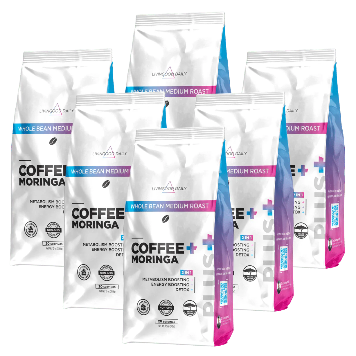 Livingood Daily Coffee + Moringa Whole Bean Medium Roast - Image 7