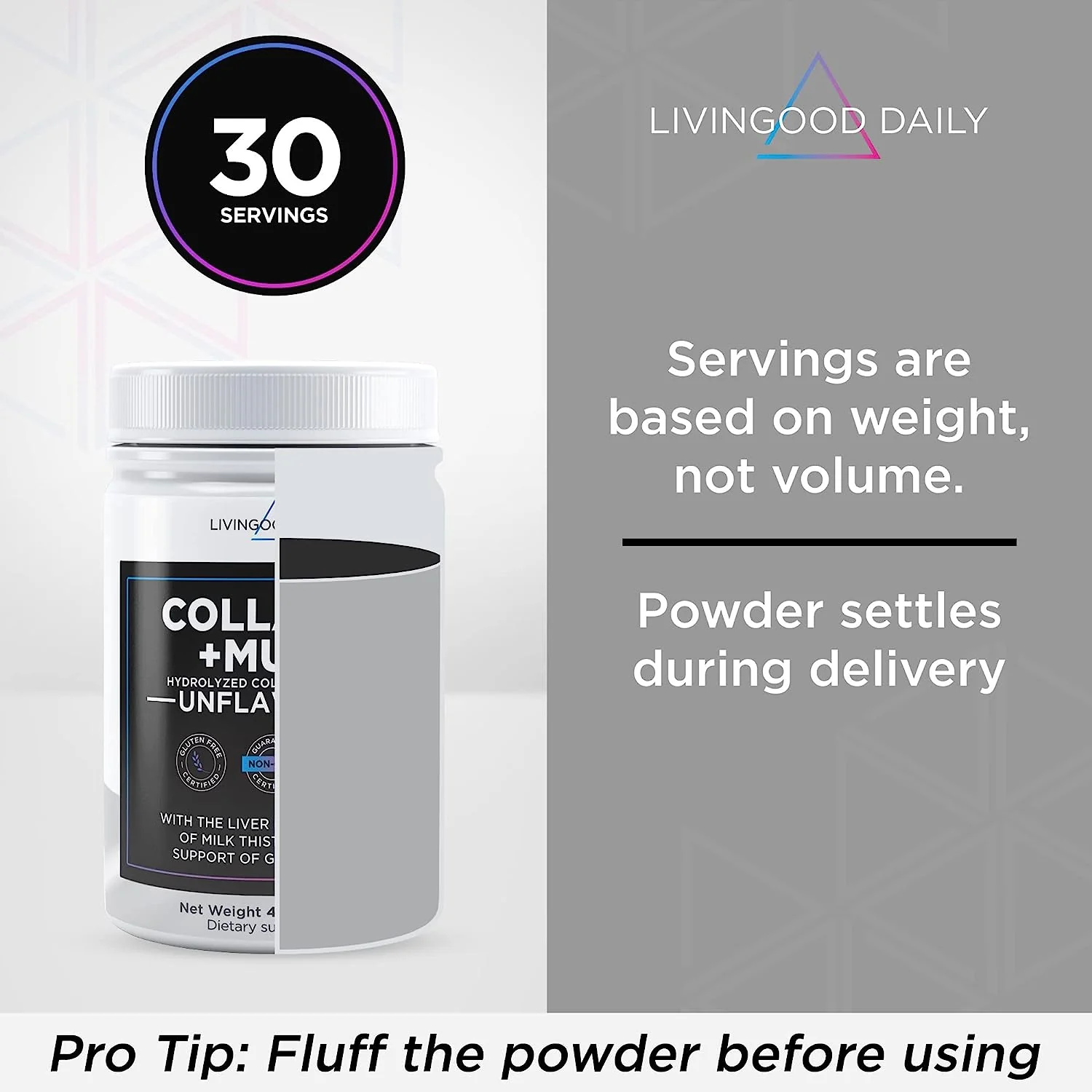 WAREHOUSE DEAL! Livingood Daily Collagen + Multi (Unflavored) - Image 6
