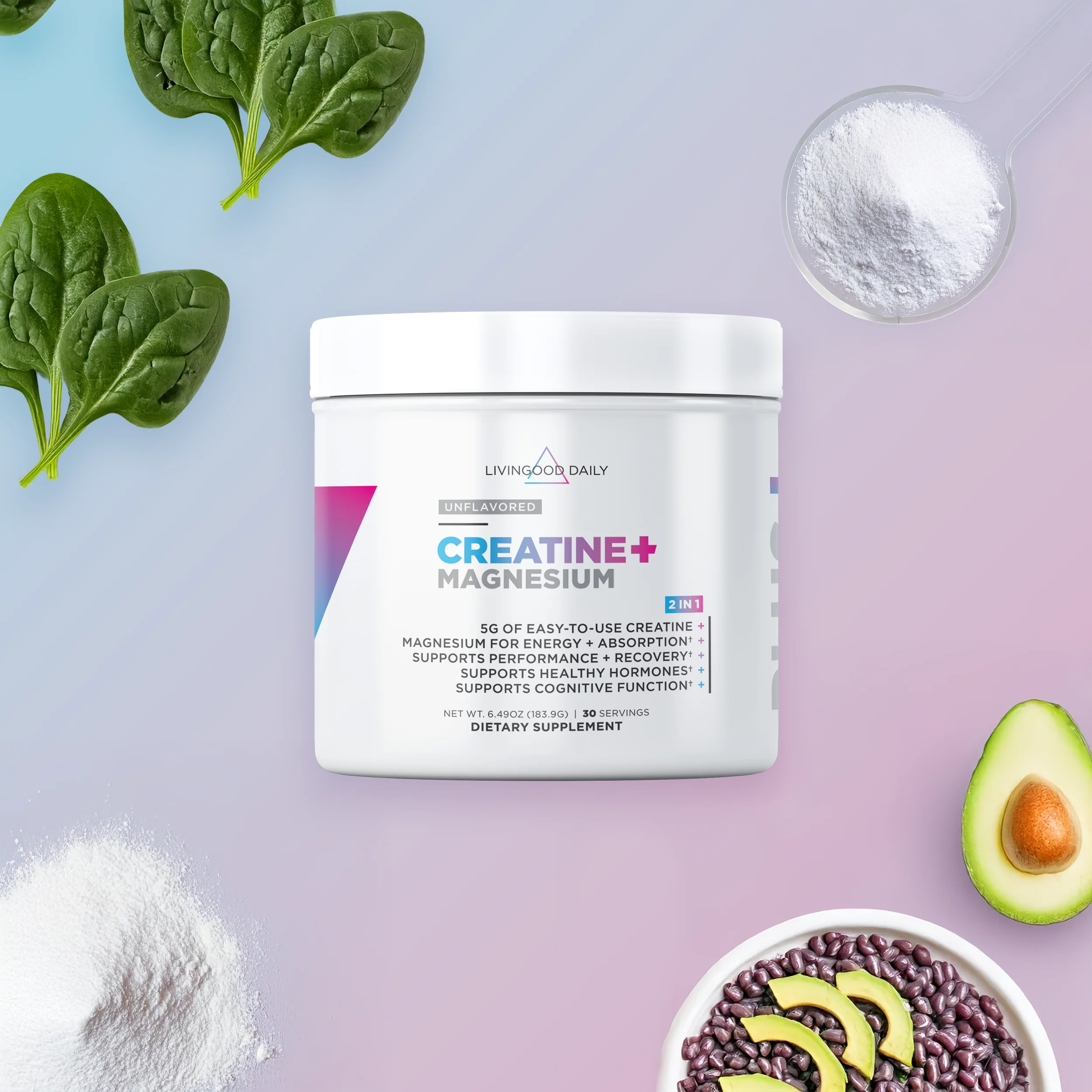 Livingood Daily Creatine + Magnesium (2-Pack) - Image 4