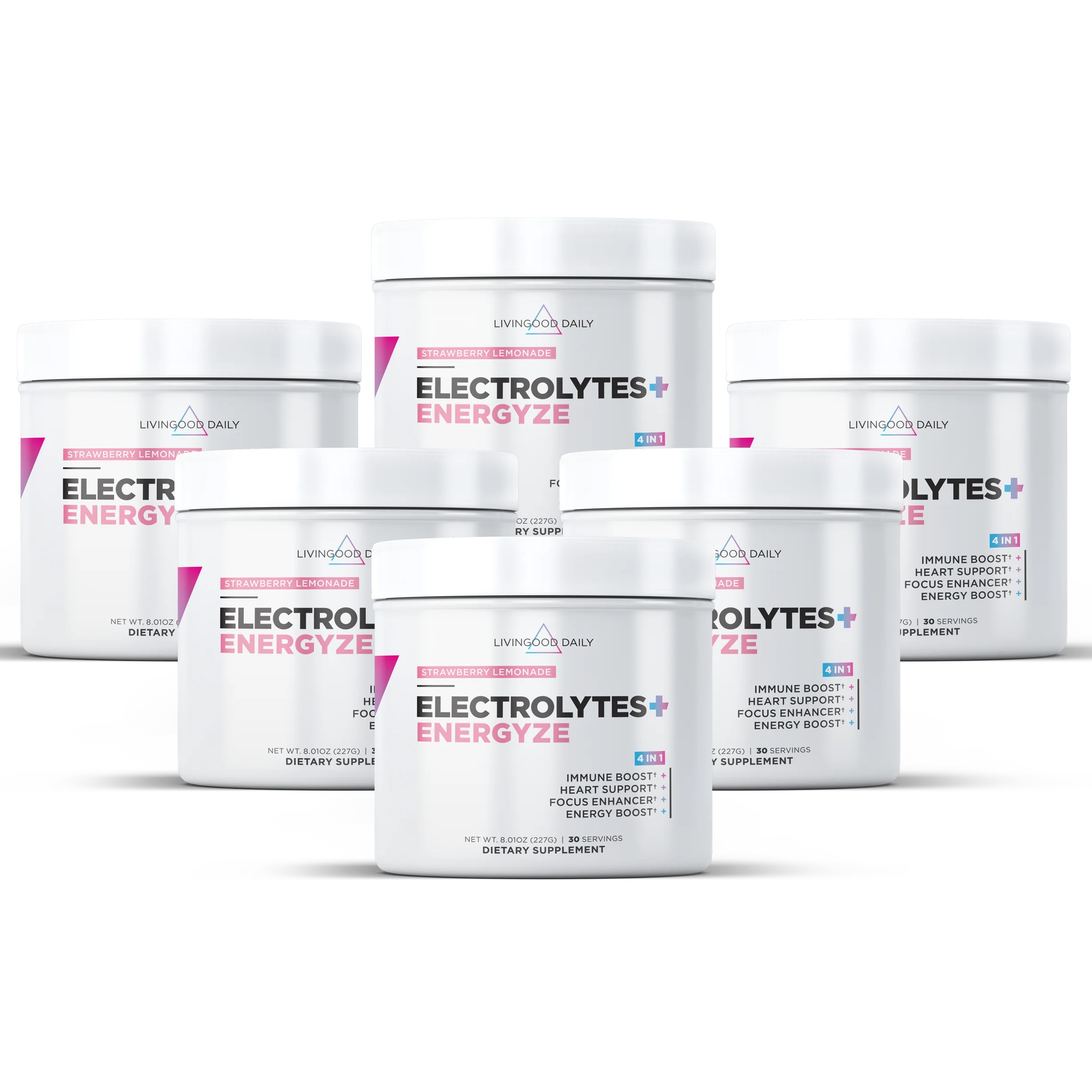 Livingood Daily Electrolytes + Energyze (Strawberry Lemonade) - Image 5